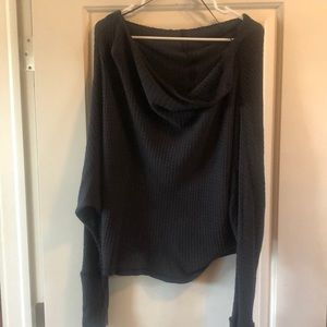 Free People Cowl neck off the shoulder sweater